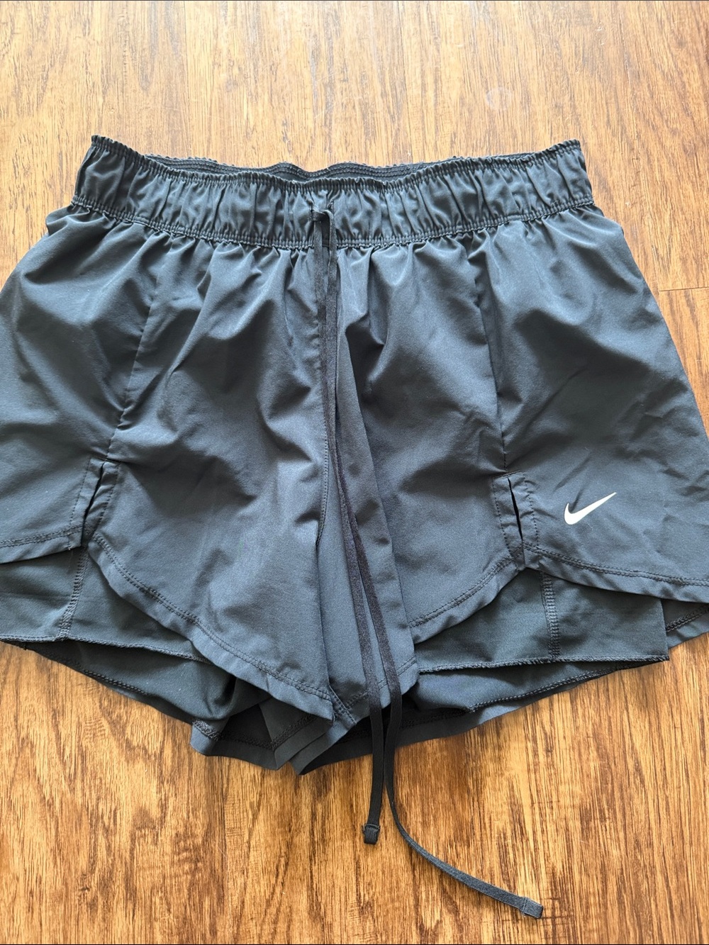 Nike Black Women's Layered Athletic Running Shorts